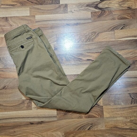 prAna Breathe Straight Fit Pants Men’s Khaki Organic Cotton Coolmax - Picture 1 of 11